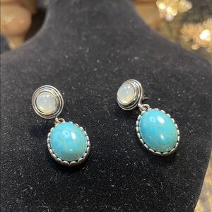 Turquoise and Silver Earrings
